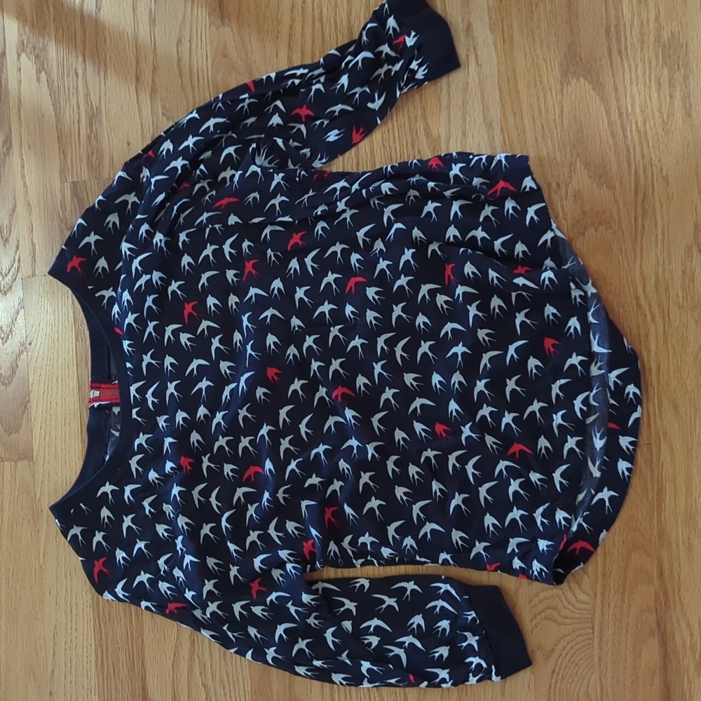 Maeve (Anthropologie) Bird Patterned Shirt